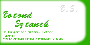 botond sztanek business card